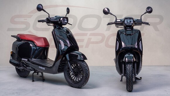 Scooter 50cc TNT YOLO 10-12 pouces NOIR  – vue avant