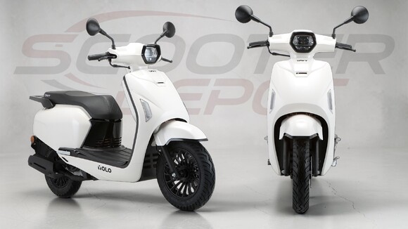 Scooter 50cc TNT YOLO 10-12 pouces blanc – vue avant