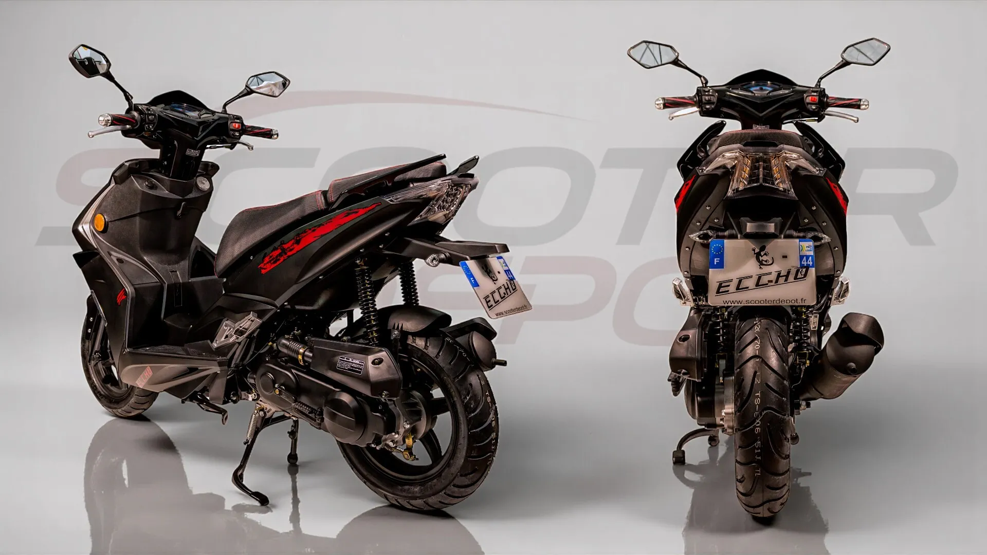 ECCHO FAST BLACK II – Le scooter 50 sportif au style racing