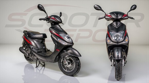 Scooter 50cc ECCHO JOKER noir mat – vue avant