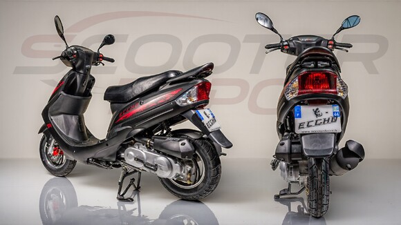Scooter 50cc ECCHO JOKER noir mat – vue arriere
