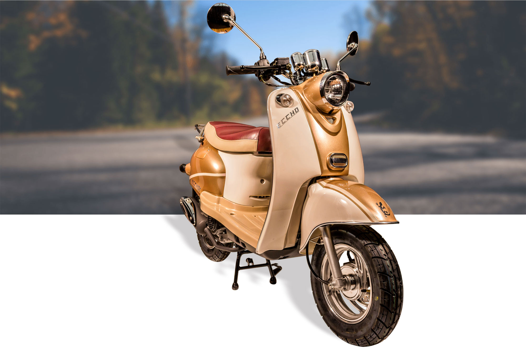Scooter 50cc ECCHO RETRO GOLD - Classe, vintage et doré