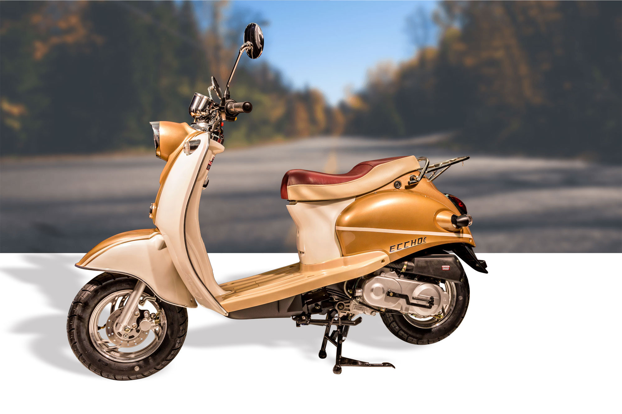 Scooter 50cc ECCHO RETRO GOLD - Classe, vintage et doré
