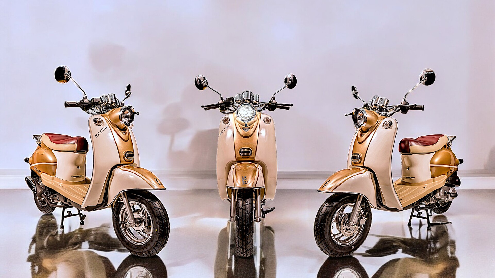 Scooter 50cc ECCHO RETRO GOLD - Classe, vintage et doré