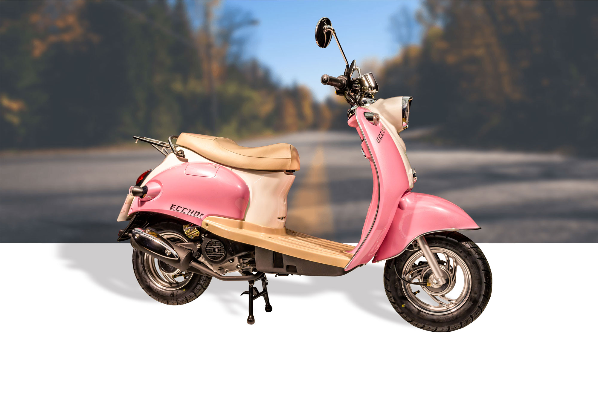 Scooter 50cc ECCHO RETRO Rose - Le scooter bon à croquer