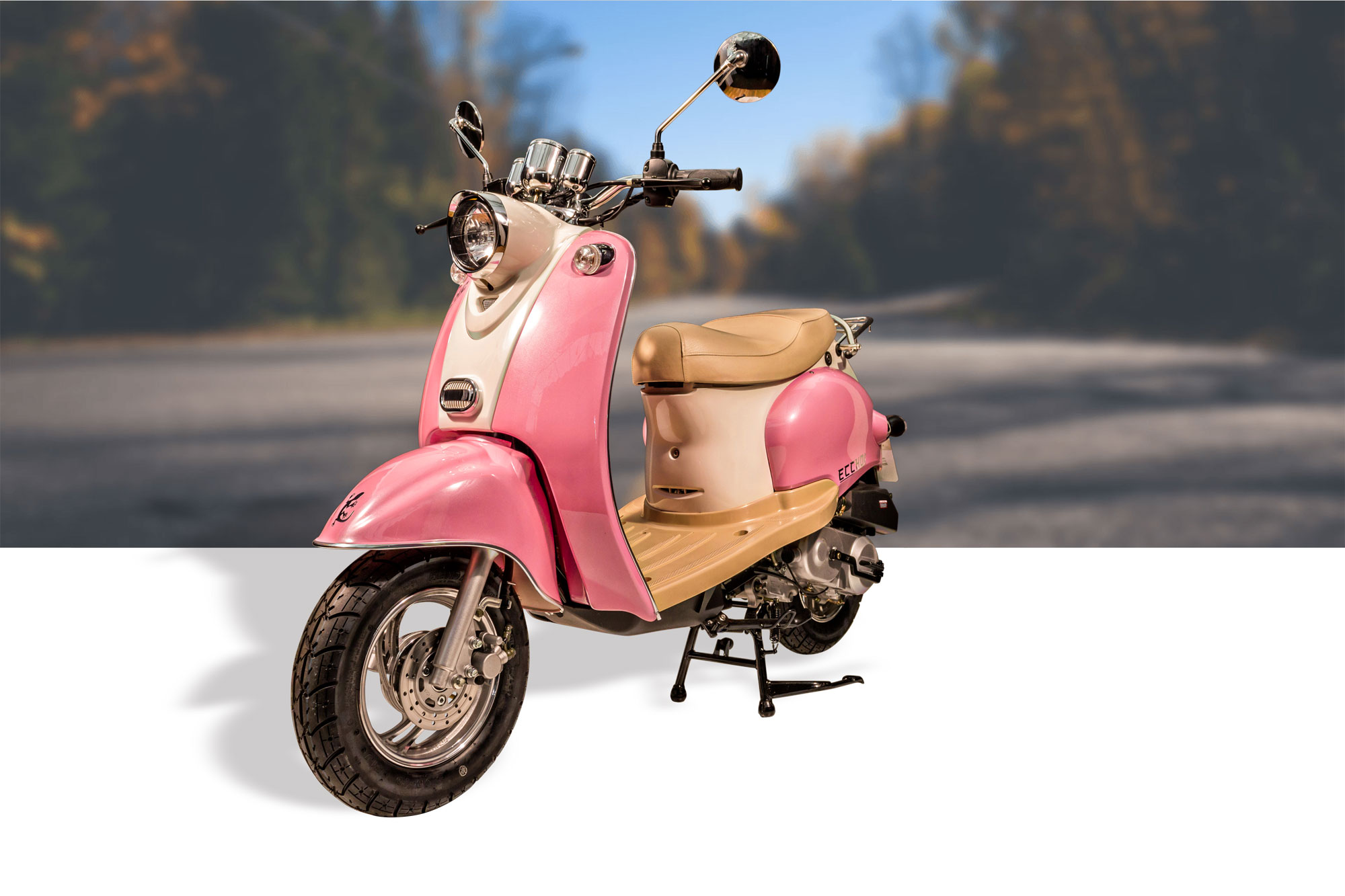Scooter 50cc ECCHO RETRO Rose - Le scooter bon à croquer