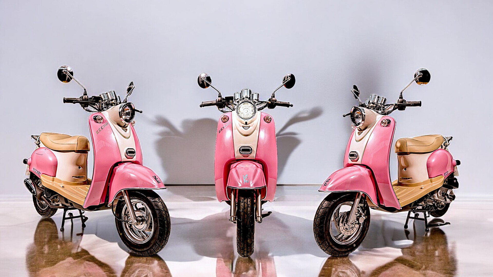 Scooter 50cc ECCHO RETRO Rose - Le scooter bon à croquer