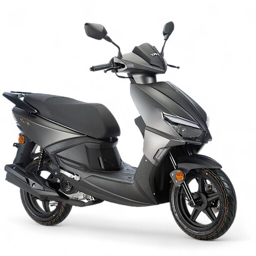 TNT DIXON 12 pouces Rouge - le scooter 50cc urbain sportif-Gris Mat-Identique