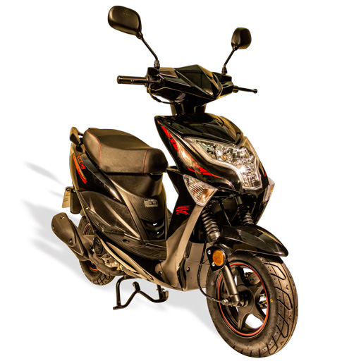 Scooter 50cc ECCHO FURIOUS Black-Le petit scooter sportif