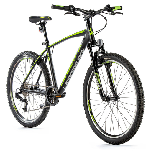 Vélo musculaire VTT 26 Homme MXC LEADER FOX-Le VTT facile-Noir Mat/Vert-20 pouces (de 180 à 188 cm)