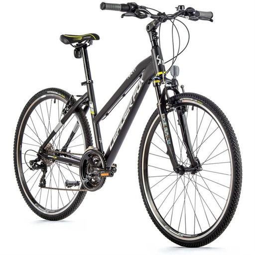 Vélo musculaire VTC Femme 28 AWAY-Le VTC idéal pour femmes-Noir Mat-16.5 pouces (de 160 à 168 cm)
