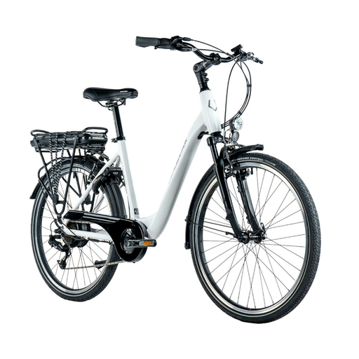 VAE City 26 LEADER FOX LATONA Blanc mixte-Le vélo de ville-Blanc-16.5 pouces (de 160 à 168 cm)