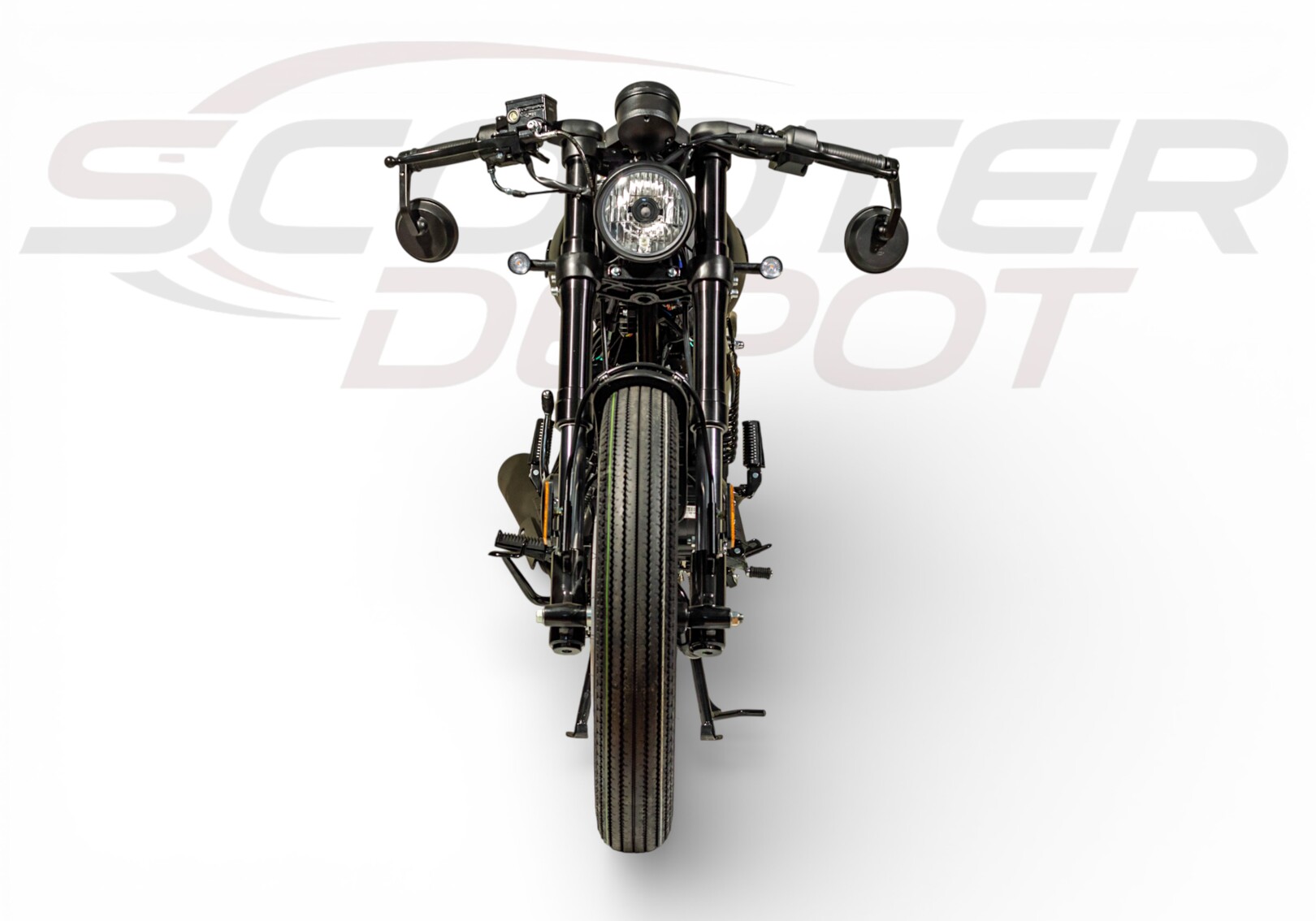 Vue 360° Moto 50cc ARCHIVE MOTORCYCLE AM‑80 Café Racer noire