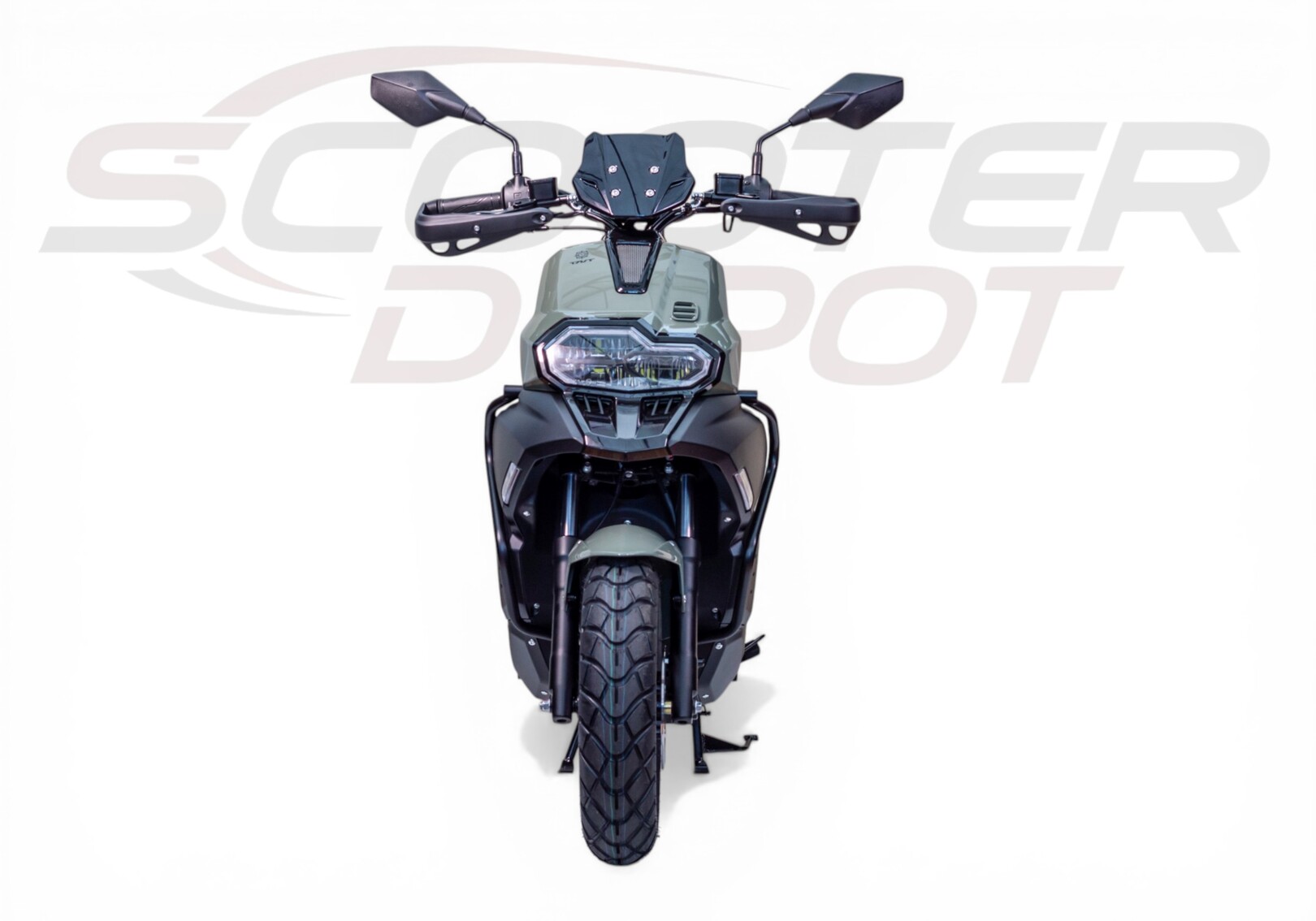 Vue 360° Scooter 50cc TNT MOTOR ESCAPE BAROUDEUR vert sauge