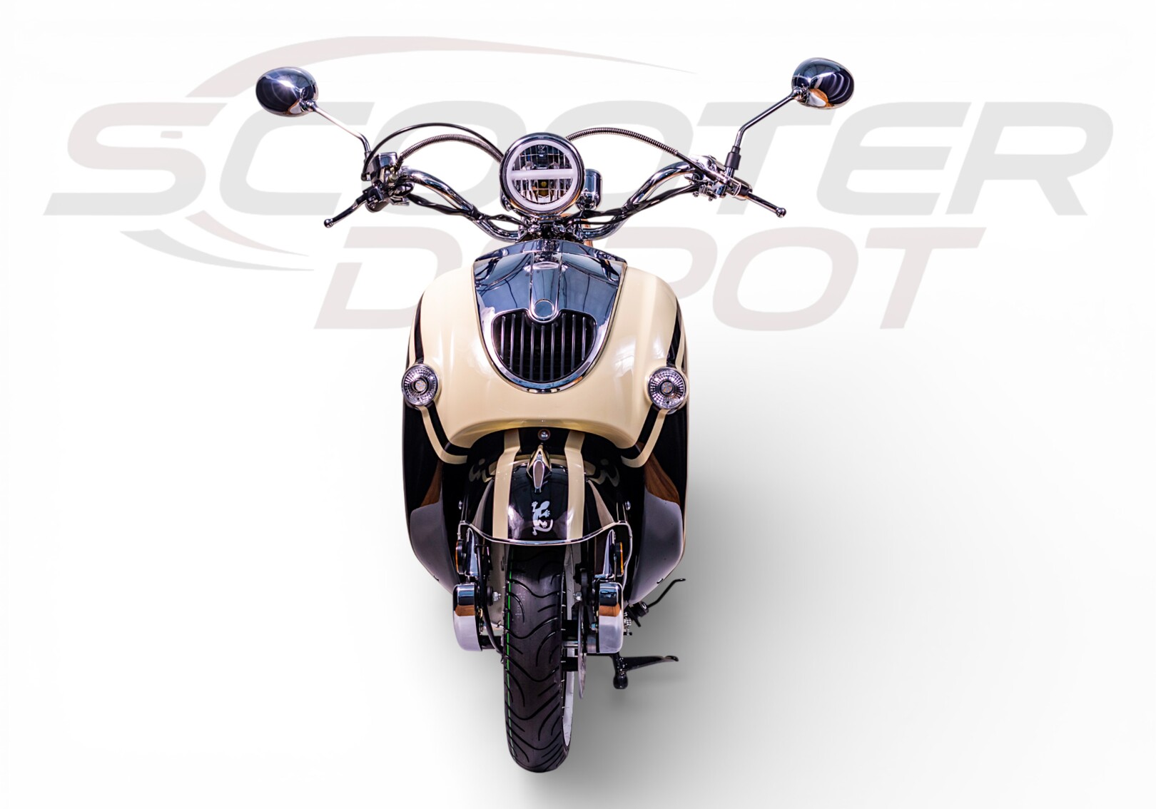 Vue 360° Scooter 50cc ECCHO CHOUPETTE HERITAGE noire