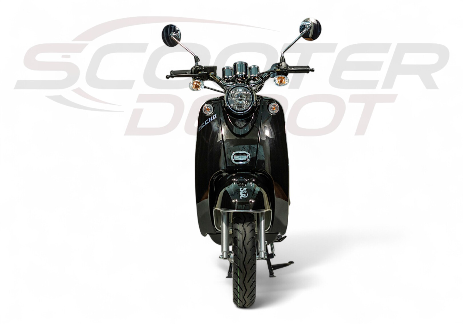 Vue 360° Scooter 50cc vintage ECCHO RETRO noir