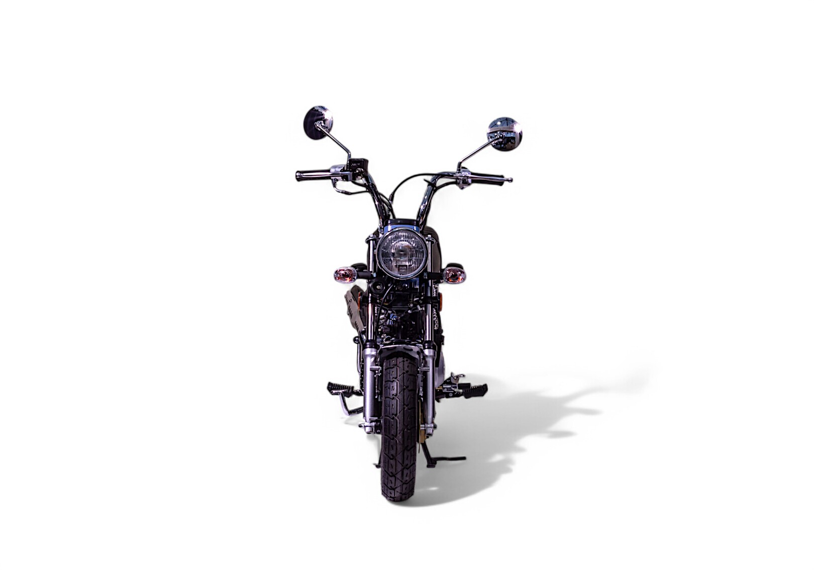 Vue 360° la moto 125cc Dax Replica bleue