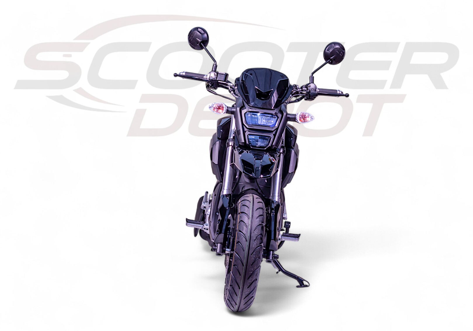 Vue 360° Moto 50cc hammer automatique noire